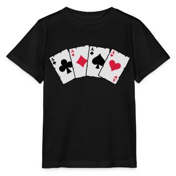 Poker Cards - Pokerkarten - Stanley/Stella Kinder T-Shirt MINI CREATOR  - Schwarz - Vorne - Mikhail (115cm)