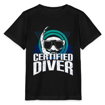 Idée cadeau plongée sous-marine - T-shirt bio MINI CREATOR Stanley/Stella Enfant - noir - Devant - Mikhail (115cm)