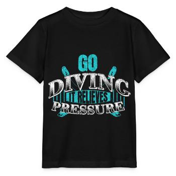 Cadeau de sports nautiques de plongeur - T-shirt bio MINI CREATOR Stanley/Stella Enfant - noir - Devant - Mikhail (115cm)