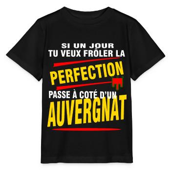 Perfection et auvergnat /auvergne - T-shirt bio MINI CREATOR Stanley/Stella Enfant - noir - Devant - Mikhail (115cm)
