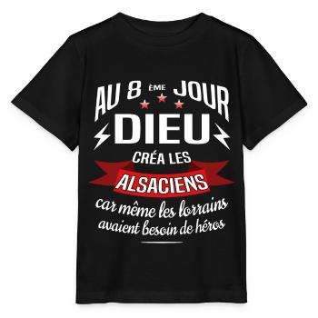 ALSACIENS Alsace - T-shirt bio MINI CREATOR Stanley/Stella Enfant - noir - Devant - Mikhail (115cm)
