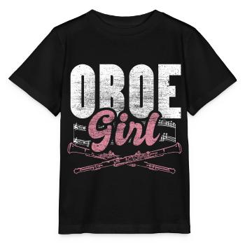 Oboe orchestra gift idea - Stanley/Stella MINI CREATOR Kids’ T-Shirt - black - Front - Mikhail (115cm)