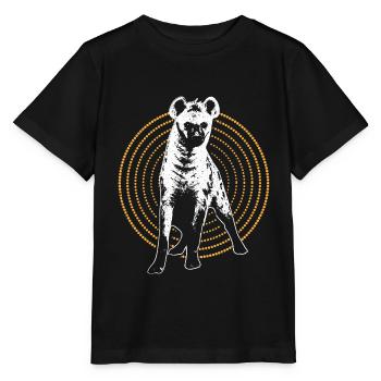 Hyäne Serengeti Aasfresser Geschenkidee - Stanley/Stella Kinder T-Shirt MINI CREATOR  - Schwarz - Vorne - Mikhail (115cm)