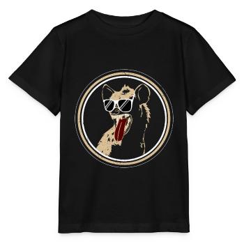 Hyäne Tier - Stanley/Stella Kinder T-Shirt MINI CREATOR  - Schwarz - Vorne - Mikhail (115cm)
