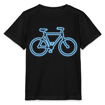 Vélo au néon - T-shirt bio MINI CREATOR Stanley/Stella Enfant - noir - Devant - Mikhail (115cm)