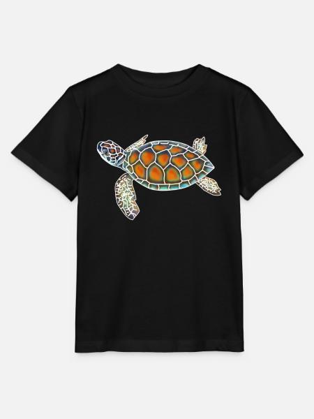 Wasserschildkröte - Stanley/Stella Kinder T-Shirt MINI CREATOR - Schwarz