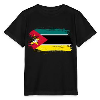 Drapeau de pavillon du Mozambique - T-shirt bio MINI CREATOR Stanley/Stella Enfant - noir - Devant - Mikhail (115cm)