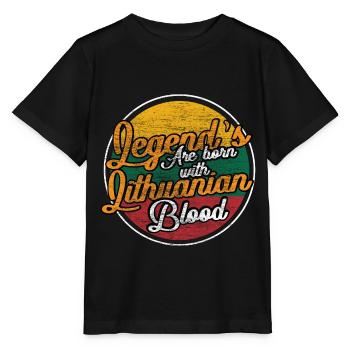 Litauen Baltisch Herkunft Geschenkidee - Stanley/Stella Kinder T-Shirt MINI CREATOR  - Schwarz - Vorne - Mikhail (115cm)
