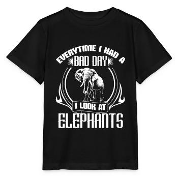 Elefant Savanne Tier Geschenkidee - Stanley/Stella Kinder T-Shirt MINI CREATOR  - Schwarz - Vorne - Mikhail (115cm)