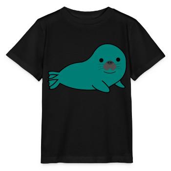 Phoque - T-shirt bio MINI CREATOR Stanley/Stella Enfant - noir - Devant - Mikhail (115cm)
