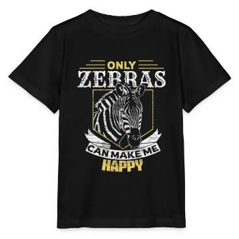 Zebra Steppe Animal - Stanley/Stella MINI CREATOR Kids’ T-Shirt - black - Front - Mikhail (115cm)