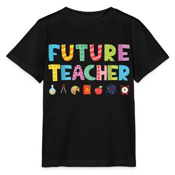 Future Teacher - Stanley/Stella Kinder T-Shirt MINI CREATOR  - Schwarz - Vorne - Mikhail (115cm)