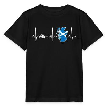 Ecosse Alba Écossaise Battement de coeur - T-shirt bio MINI CREATOR Stanley/Stella Enfant - noir - Devant - Mikhail (115cm)