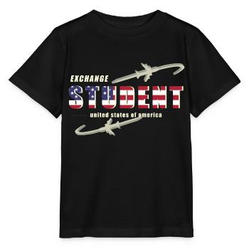 Étudiant d’échange aux États-Unis - T-shirt bio MINI CREATOR Stanley/Stella Enfant - noir - Devant - Mikhail (115cm)