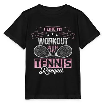Tennis Supplément court de tennis cadeau - T-shirt bio MINI CREATOR Stanley/Stella Enfant - noir - Devant - Mikhail (115cm)