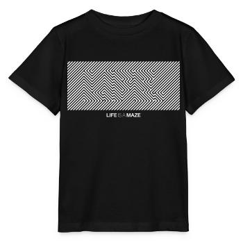 Life is a Maze Apparel Design Weiß - Stanley/Stella Kinder T-Shirt MINI CREATOR  - Schwarz - Vorne - Mikhail (115cm)