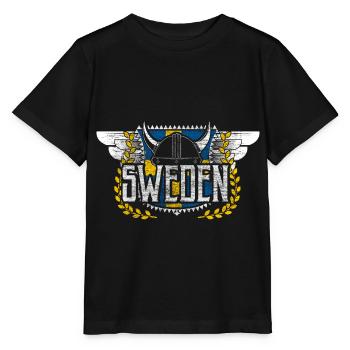 Schweden Berge Europäische Union - Stanley/Stella Kinder T-Shirt MINI CREATOR  - Schwarz - Vorne - Mikhail (115cm)