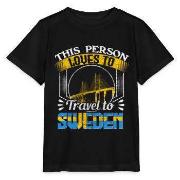 Schweden Herkunft - Stanley/Stella Kinder T-Shirt MINI CREATOR  - Schwarz - Vorne - Mikhail (115cm)
