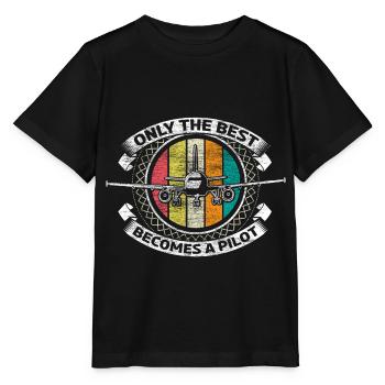 Idée cadeau pilote - T-shirt bio MINI CREATOR Stanley/Stella Enfant - noir - Devant - Mikhail (115cm)