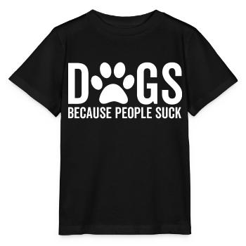 Chiens parce que les gens sont nuls - T-shirt bio MINI CREATOR Stanley/Stella Enfant - noir - Devant - Mikhail (115cm)