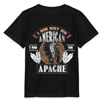 Indianer Nordamerika Cowboys Geschenkidee - Stanley/Stella Kinder T-Shirt MINI CREATOR  - Schwarz - Vorne - Mikhail (115cm)