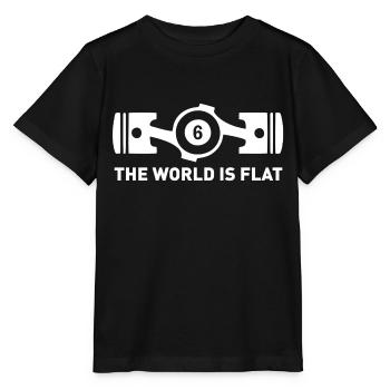 world is flat6 blanc - T-shirt bio MINI CREATOR Stanley/Stella Enfant - noir - Devant - Mikhail (115cm)