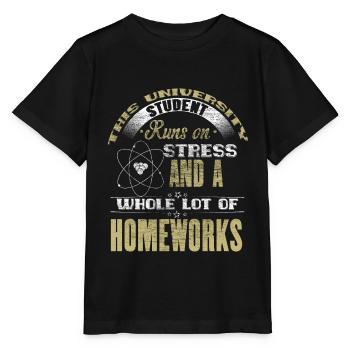 Universität Uni University - Stanley/Stella Kinder T-Shirt MINI CREATOR  - Schwarz - Vorne - Mikhail (115cm)