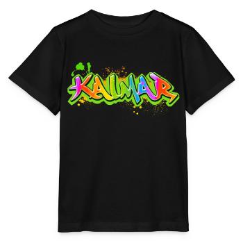 Kalmar Schweden Sverige Graffiti - Stanley/Stella Kinder T-Shirt MINI CREATOR  - Schwarz - Vorne - Mikhail (115cm)