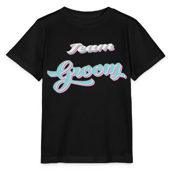 Team du marié team groom - T-shirt bio MINI CREATOR Stanley/Stella Enfant - noir - Devant - Mikhail (115cm)