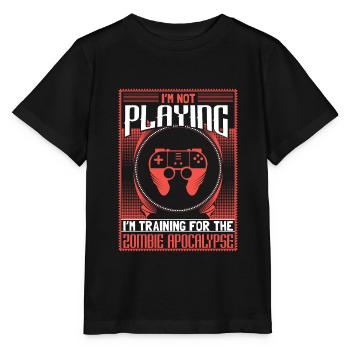 Zombie Apokalypse Games Lustig Geschenkidee - Stanley/Stella Kinder T-Shirt MINI CREATOR  - Schwarz - Vorne - Mikhail (115cm)