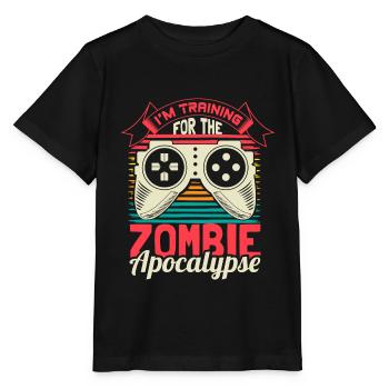 Zombie Apokalypse Lustig Geschenkidee - Stanley/Stella Kinder T-Shirt MINI CREATOR  - Schwarz - Vorne - Mikhail (115cm)