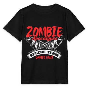 Zombie Apokalypse Zombies Geschenk - Stanley/Stella Kinder T-Shirt MINI CREATOR  - Schwarz - Vorne - Mikhail (115cm)