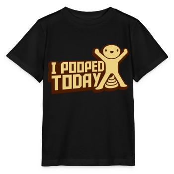J’ai fait caca aujourd’hui citation - T-shirt bio MINI CREATOR Stanley/Stella Enfant - noir - Devant - Mikhail (115cm)
