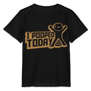 I pooped today Zitat - Stanley/Stella Kinder T-Shirt MINI CREATOR  - Schwarz - Vorne - Mikhail (115cm)