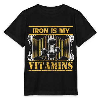 Kraftsport Gym - Stanley/Stella Kinder T-Shirt MINI CREATOR  - Schwarz - Vorne - Mikhail (115cm)