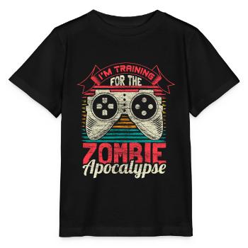 Zombie Apokalypse Gamer Survival Geschenkidee - Stanley/Stella Kinder T-Shirt MINI CREATOR  - Schwarz - Vorne - Mikhail (115cm)
