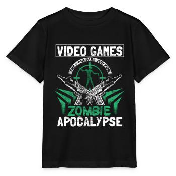 Zombie Apokalypse Untote Geschenkidee - Stanley/Stella Kinder T-Shirt MINI CREATOR  - Schwarz - Vorne - Mikhail (115cm)