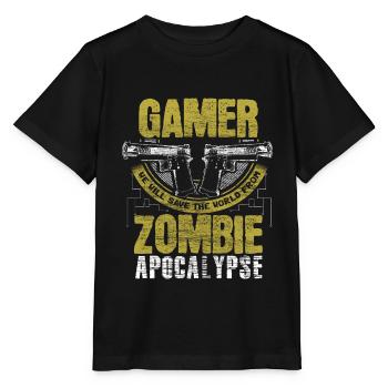 Zombie Apokalypse Virus Lustig Geschenk - Stanley/Stella Kinder T-Shirt MINI CREATOR  - Schwarz - Vorne - Mikhail (115cm)