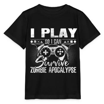 Zombie Apokalypse Untote Halloween - Stanley/Stella Kinder T-Shirt MINI CREATOR  - Schwarz - Vorne - Mikhail (115cm)