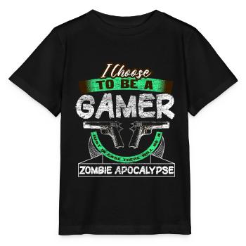 Zombie Apokalypse Geschenkidee - Stanley/Stella Kinder T-Shirt MINI CREATOR  - Schwarz - Vorne - Mikhail (115cm)