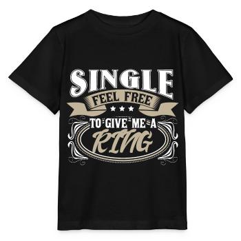 Idée cadeau Single Independence Love - T-shirt bio MINI CREATOR Stanley/Stella Enfant - noir - Devant - Mikhail (115cm)