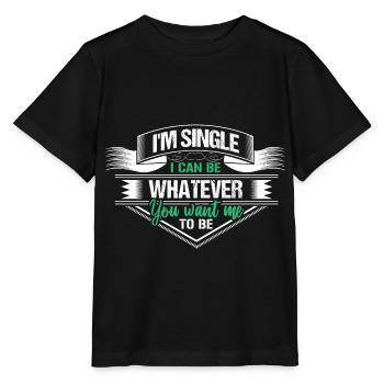 Idée de cadeau de relation solo célibataire - T-shirt bio MINI CREATOR Stanley/Stella Enfant - noir - Devant - Mikhail (115cm)