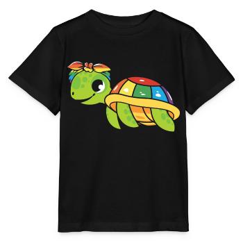 Schildkröte Meeresschildkröte Meer Wasser LGBTQ+ - Stanley/Stella Kinder T-Shirt MINI CREATOR  - Schwarz - Vorne - Mikhail (115cm)