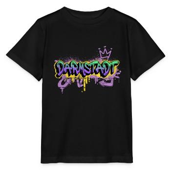 Darmstadt Deutschland Stadt Graffiti Spray Sprayer - Stanley/Stella Kinder T-Shirt MINI CREATOR  - Schwarz - Vorne - Mikhail (115cm)