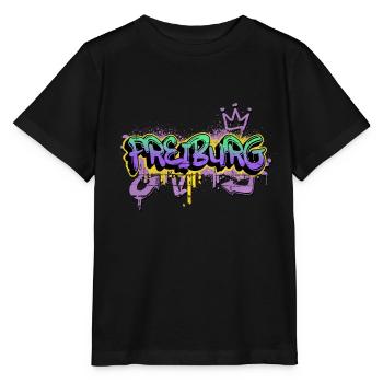Freiburg Deutschland Stadt Graffiti Spray Sprayer - Stanley/Stella Kinder T-Shirt MINI CREATOR  - Schwarz - Vorne - Mikhail (115cm)