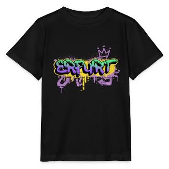 Erfurt Deutschland Stadt Graffiti Spray Sprayer - Stanley/Stella Kinder T-Shirt MINI CREATOR  - Schwarz - Vorne - Mikhail (115cm)