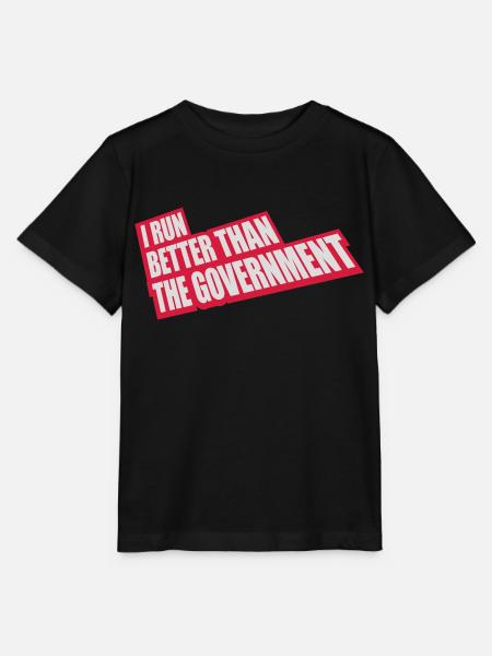 run better than government - Stanley/Stella Kinder T-Shirt MINI CREATOR - Schwarz