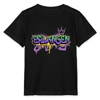 Erlangen Deutschland Stadt Graffiti Spray Sprayer - Stanley/Stella Kinder T-Shirt MINI CREATOR  - Schwarz - Vorne - Mikhail (115cm)