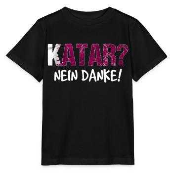 Katar Boykott Spruch Geschenk - Stanley/Stella Kinder T-Shirt MINI CREATOR  - Schwarz - Vorne - Mikhail (115cm)