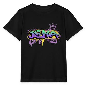 Jena Allemagne Ville Graffiti Pulvérisateur - T-shirt bio MINI CREATOR Stanley/Stella Enfant - noir - Devant - Mikhail (115cm)